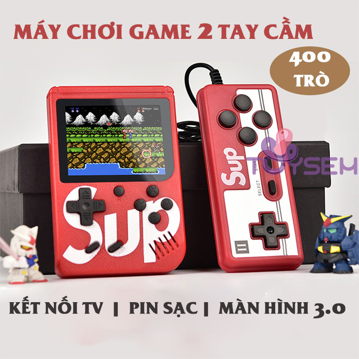 Máy chơi game cầm tay sub 400 trò có kết nối tivi hỗ trợ 2 người chơi - Máy chơi game 2 người - Đồ chơi trẻ em toysem - Quà tặng sinh nhật cho be trai bé gái cute