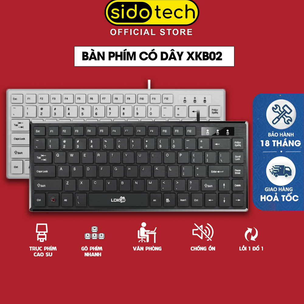 Mini computer keyboard wired sidotech XKB02 compact exquisite 82 key journey key moderate help type writing fast for laptop Office School student easy carry-on-line key carrier