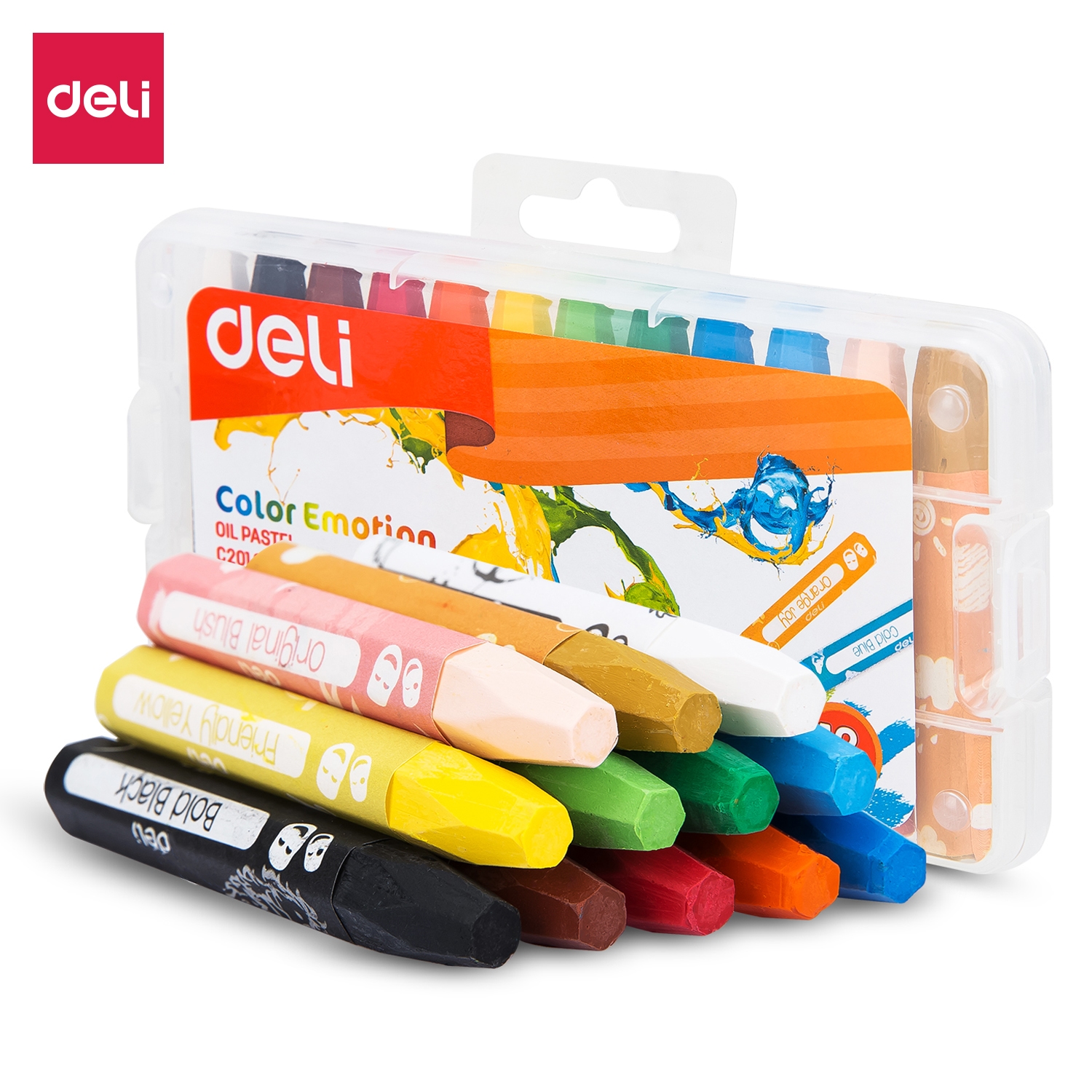 DELI - Hội họa màu vẽ học sinh tô màu - Bút sáp màu EC20104/EC20114/EC20124 12/18/24 màu