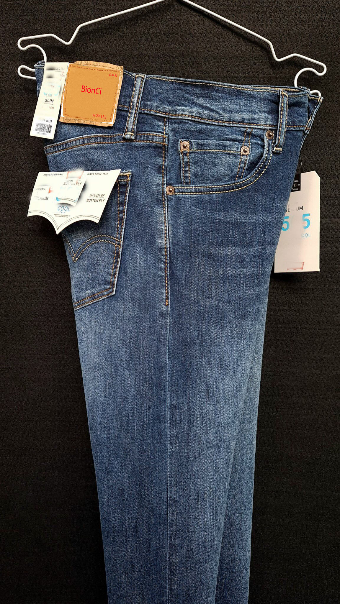Quần Jean Nam Dài Slim Fit