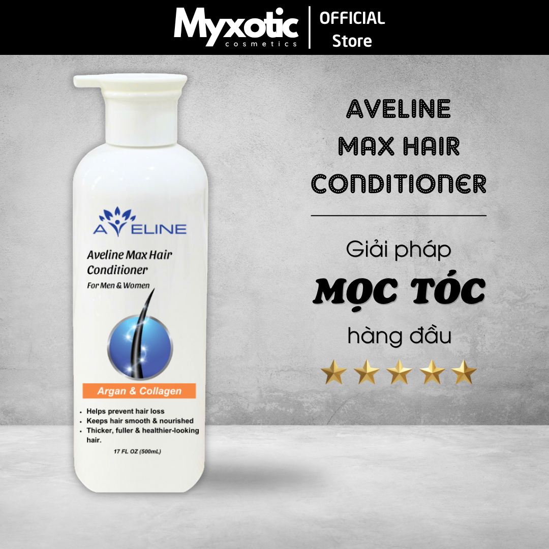 Dầu Xả Aveline Max Hair Conditioner [Chính Hãng] Argan & Collagen Dưỡng Tóc Mềm Mượt Bồng Bềnh Chắc Khỏe