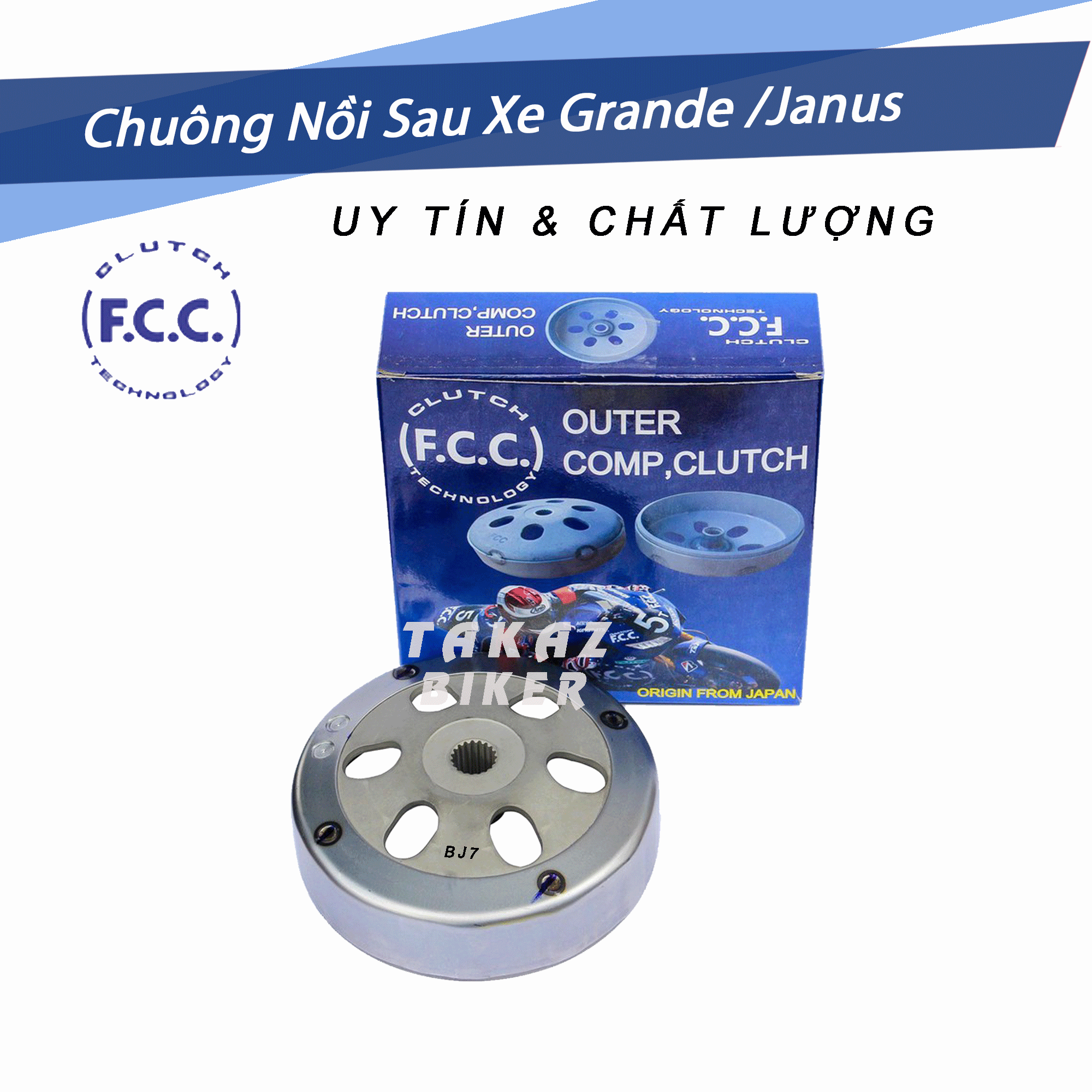 Chuông nồi fcc xe tay ga dùng cho xe janus - mã bj7