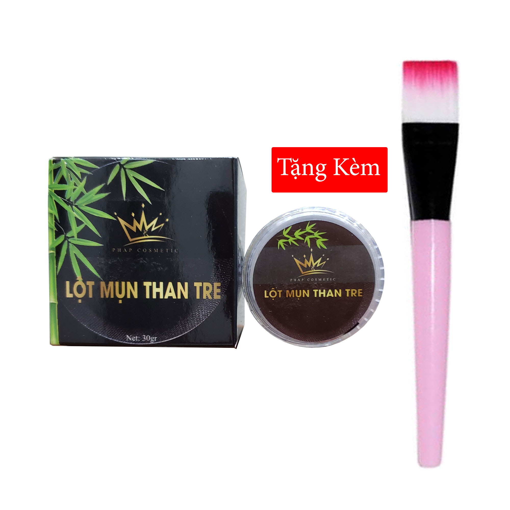 Gel lột mụn than tre hoạt tính Pháp giúp lột mụn đầu đen mụn cám làm sạch bụi bẩn trên da thanh lọc da loại bỏ tế bào chết - Tặng cọ quét tiện lợi