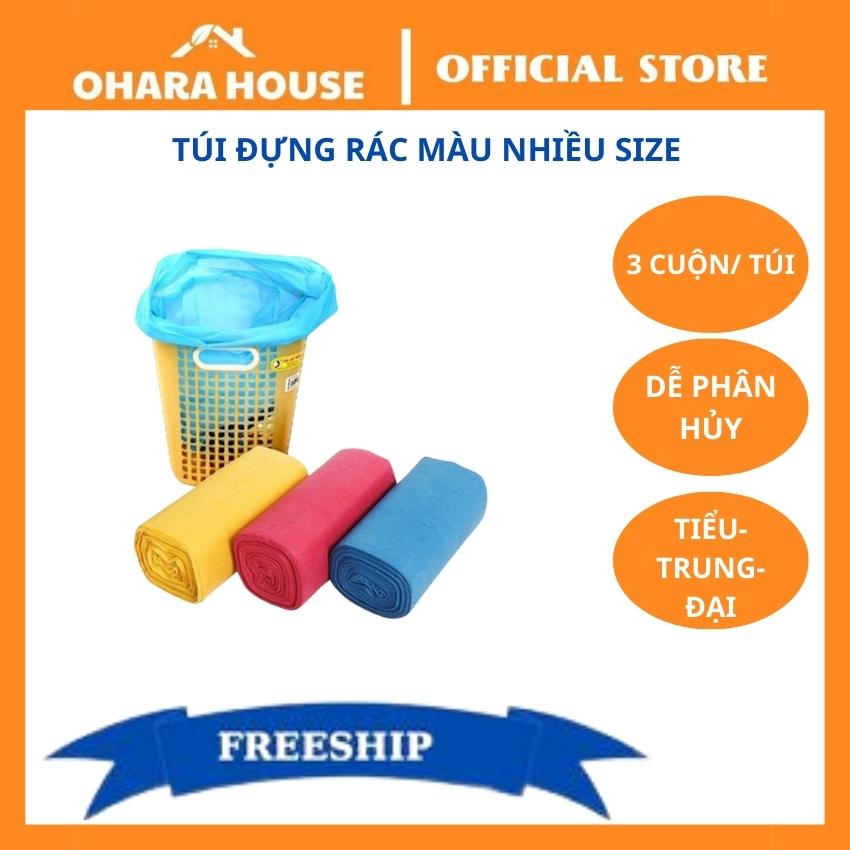 COMBO 3 cuộn túi đựng rác tiện lợi size tiểu 45x55cm siêu tiết kiệm