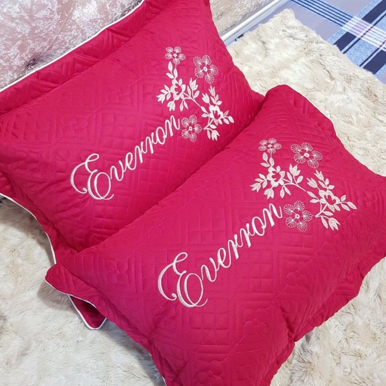 2 Gối nằm ngủ gối hơi cao cấp kích thước 40 x 60 gồm cả ruột gối và vỏ áo gối -tranlanshop