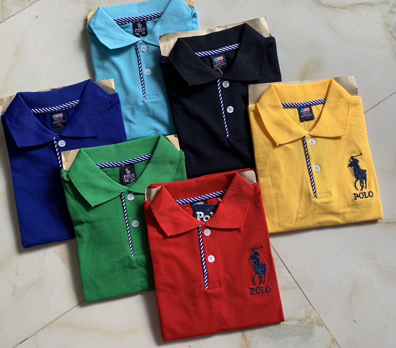 Áo Polo bé trai bé gái áo thun có cổ chất liệu cotton cao cấp co dãn 4 chiều họa tiết thêu cực đẹp cho các bé