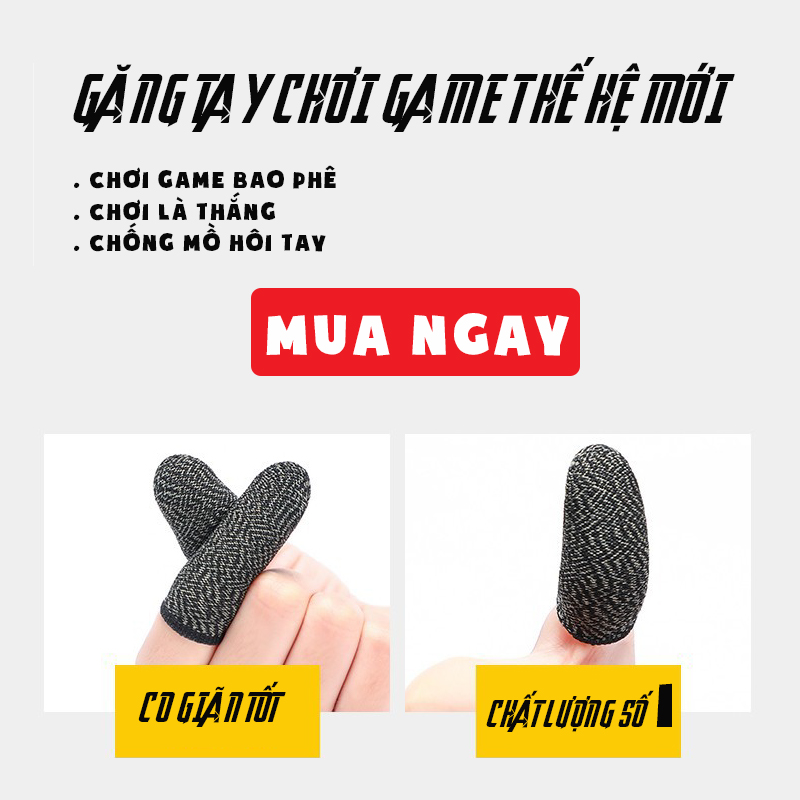 [HCM]Bao tay chơi game ( 1 Bộ gồm 2 bao ngón tay) chuyên dụng chơi game mobile liên quân mobile pubg mobile freefire chống mồ hôi tay giúp thao tác tay mượt hơn. phụ kiện game không thể thiếu khi leo hạng