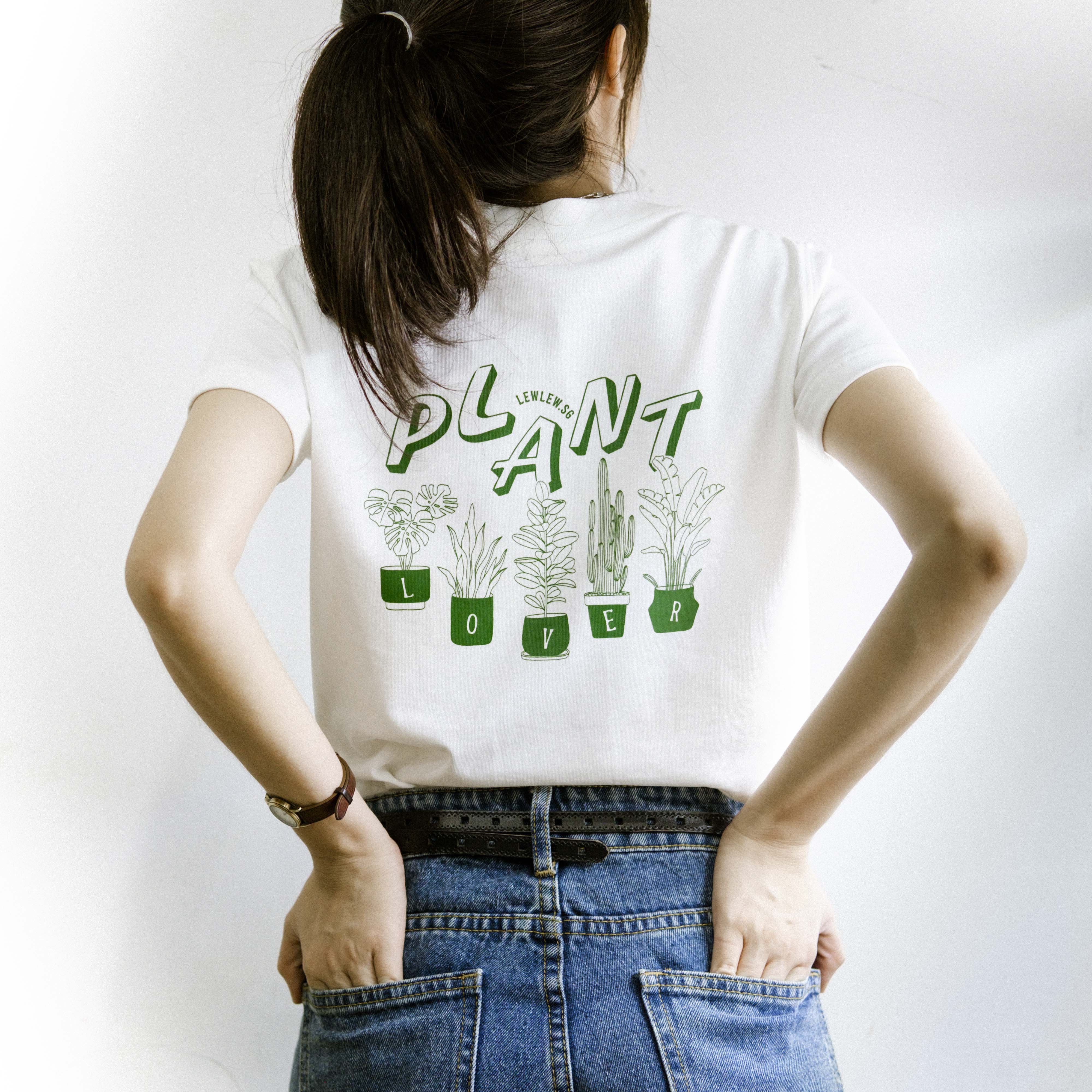 Áo thun nữ baby tee, áo thun cotton plant lover tshirt - lew lew