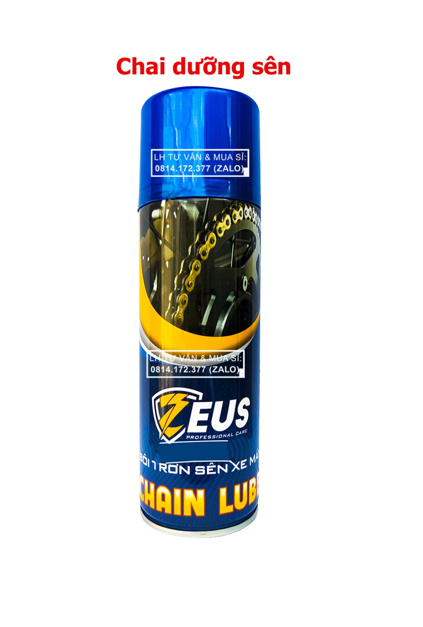 Chai Xịt Dưỡng Sên Xe Máy Zeus Chain Lube 400ml
