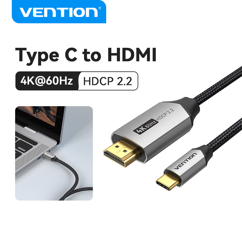 Vention Cáp HDMI USB C Loại C Sang HDMI Cho MacBook Samsung Galaxy S10/S9 Huawei Mate 20 P20 Pro Thu