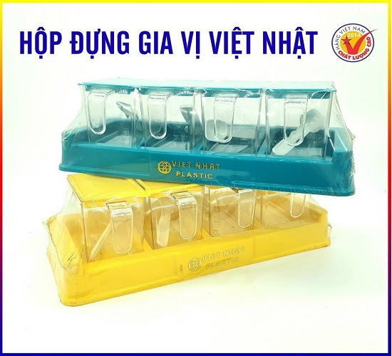 [HCM]SÉT 1 KHAY 4 HỦ NHỰA ĐỰNG GIA VỊ - HŨ ĐỰNG GIA VỊ CHẤT LƯỢNG CAO