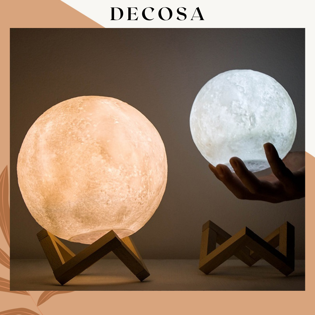 Đèn ngủ mặt trăng 3D cảm ứng 7 màu 16 màu DECOSA