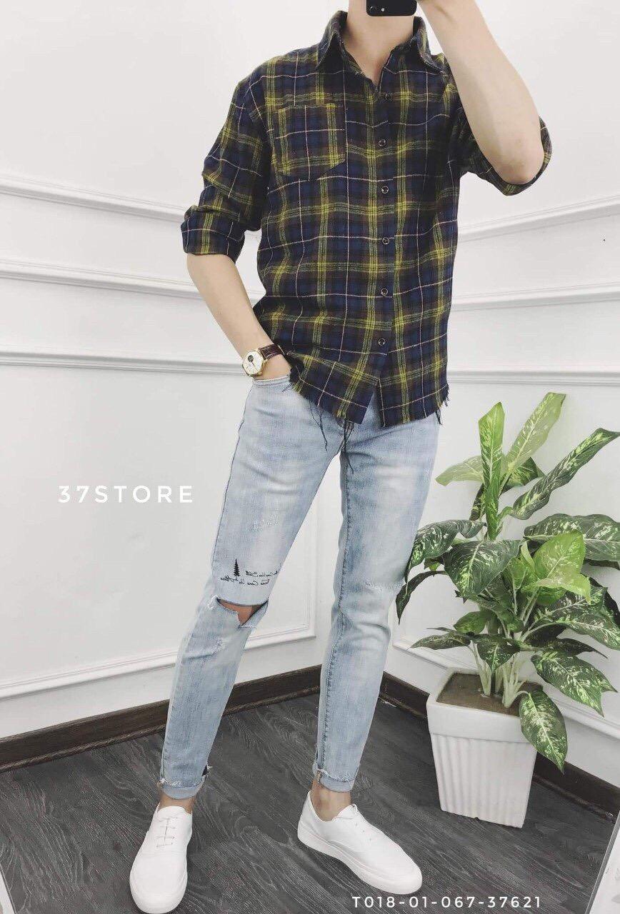Áo sơ mi nam vải lụa thời trang cao cấp fashionnew smn110