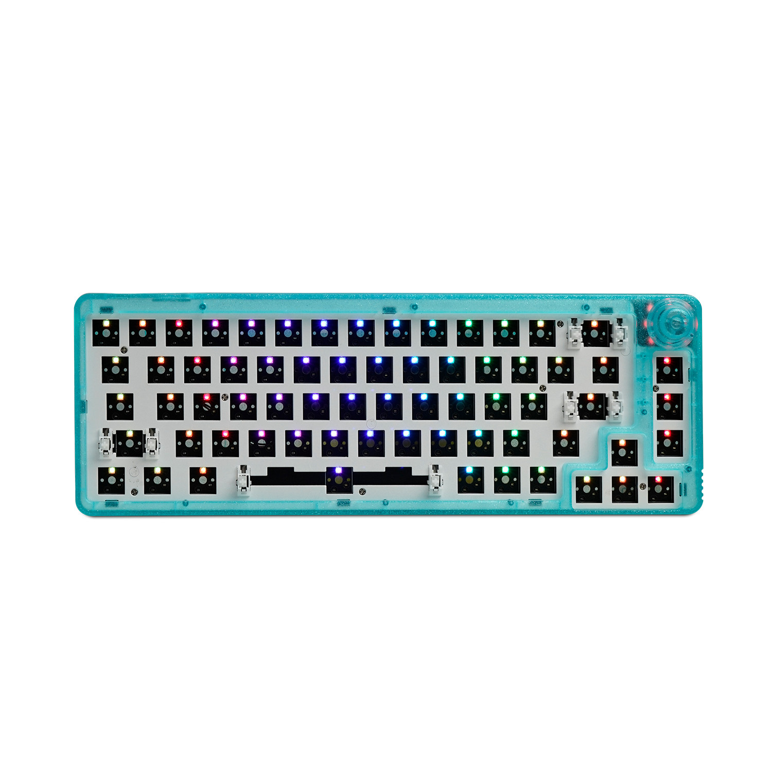 Tm680 trao đổi nóng Bàn Phím Cơ khí Kit không dây 3 chế độ RGB Tương thích với 35 pins cho Cherry Gateron Kailh quay số núm bàn phím