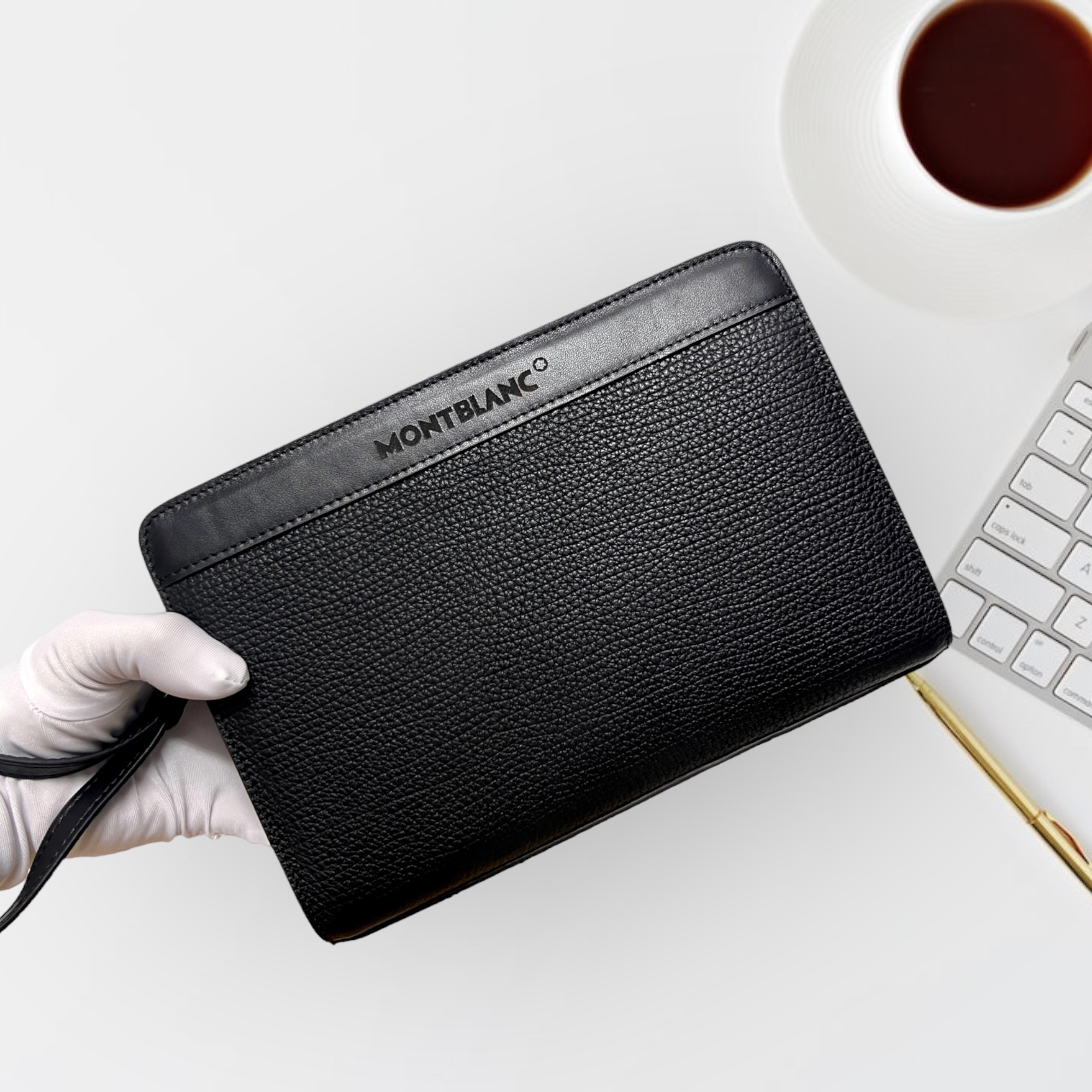Ví cầm tay clutch nam m015 da bò khóa số cao cấp