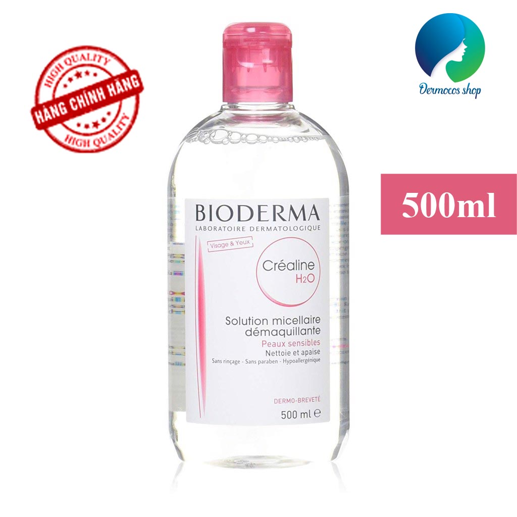 Nước tẩy trang cho da khô nhạy cảm Bioderma Crealine H2O 500ml - DMCMP050