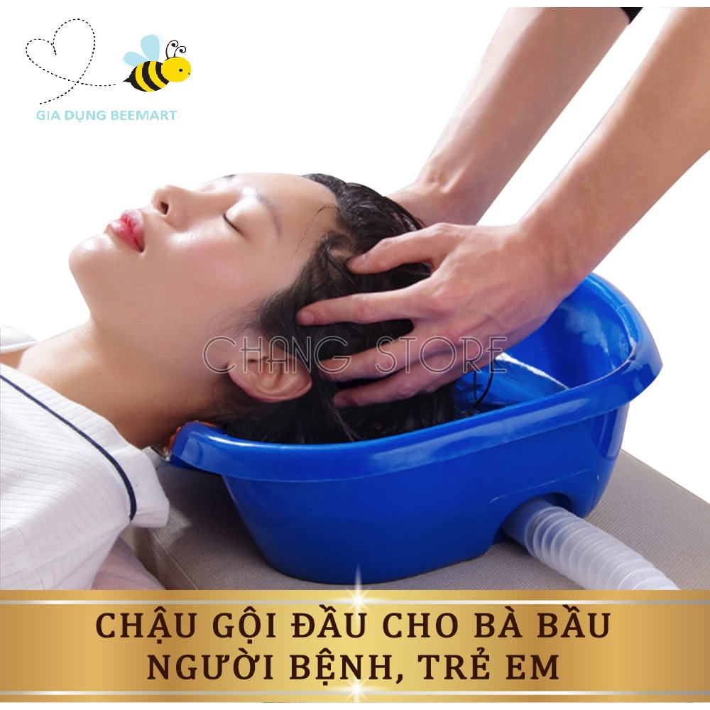 Chậu gội đầu tại giường, chậu gội đầu cho bà bầu, trẻ em, chất liệu nhựa abs chất lượng cao, siêu bền