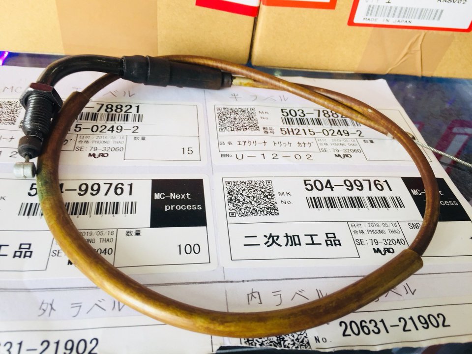 dây ga cuốn cho xe honda 67 - 71 - ghiđông thấp -màu ngã vàng như zin