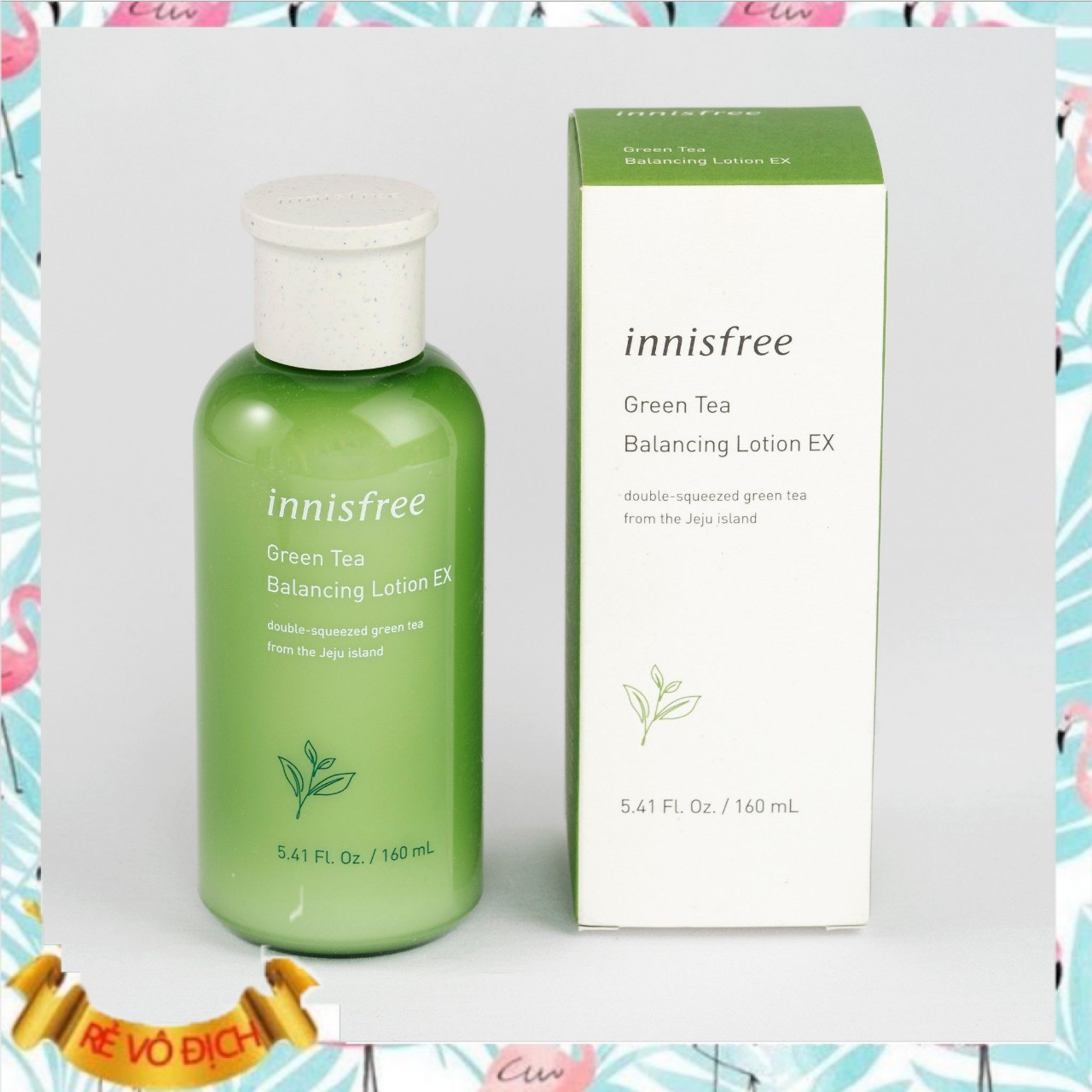(Free Ship) Sữa Dưỡng Ẩm Da Innisfree Trà Xanh Lotion 160ml Cấp Ẩm , Căng Bóng Da
