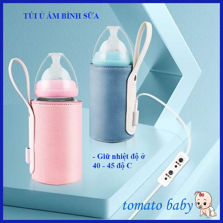 Túi ủ giữ nhiệt bình sữa DAITO bằng da cao cấp - Có cảm biến điều chỉnh nhiệt độ và thời gian ủ ấm