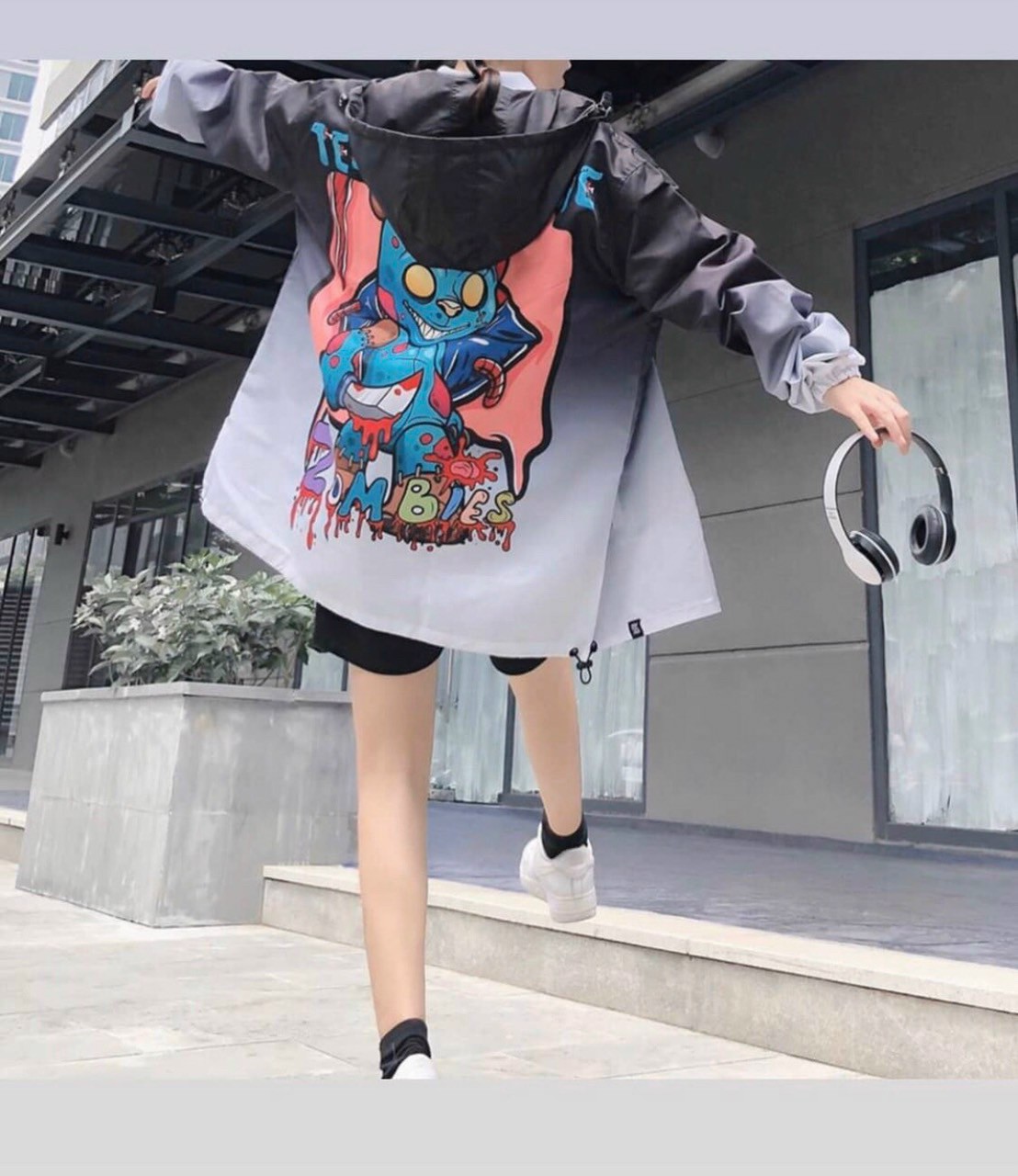 [HCM]ÁO KHOÁC DÙ UNISEX FORM RỘNG METRO KHÔNG PHAI MÀU TP