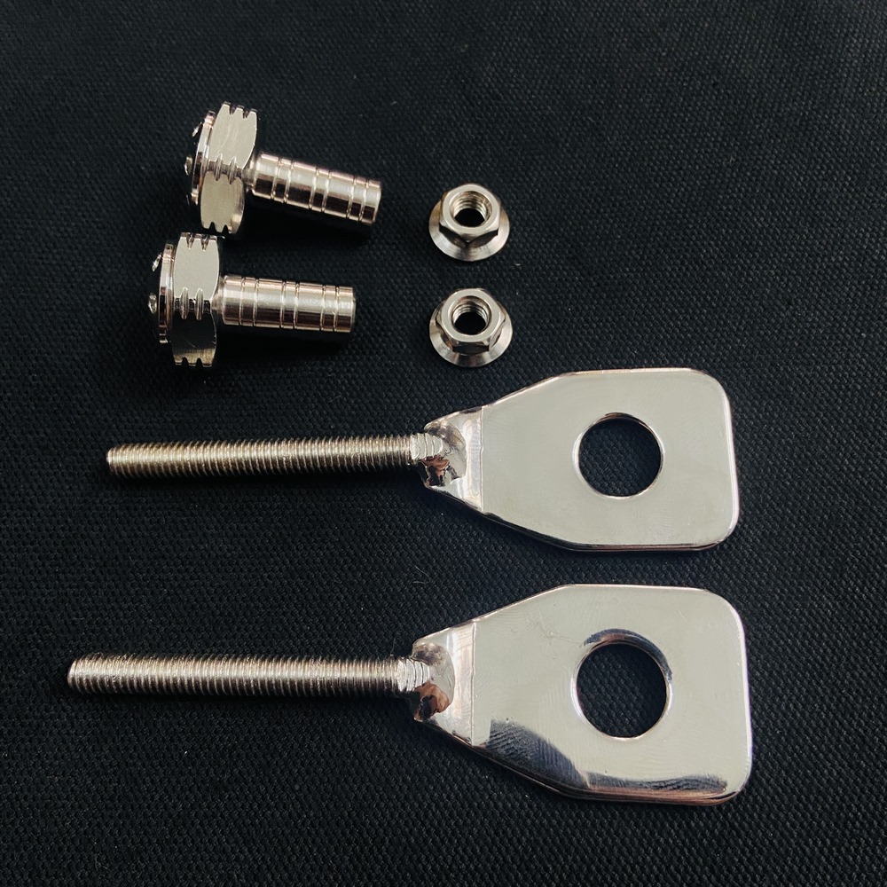 [THAY THẾ MỚI] COMBO Bộ bát tăng sên xe máy INOX 304 SÁNG BÓNG VÀ 2 ỐC TĂNG CHỈNH SÊN cho xe WAVE, DREAM, FUTURE, NHƯ ZIN THEO XE (màu bạc)