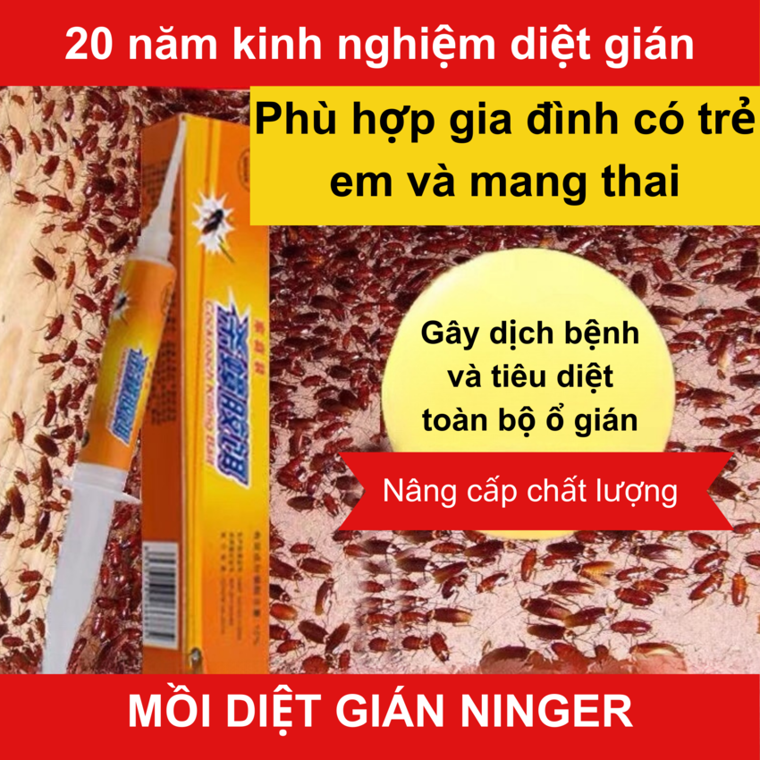 2 tuýp thuốc diệt gián nr dạng mồi gel diệt các loài gián tận gốc thu hút gián đến ăn diệt gọn cả đàn khang đức
