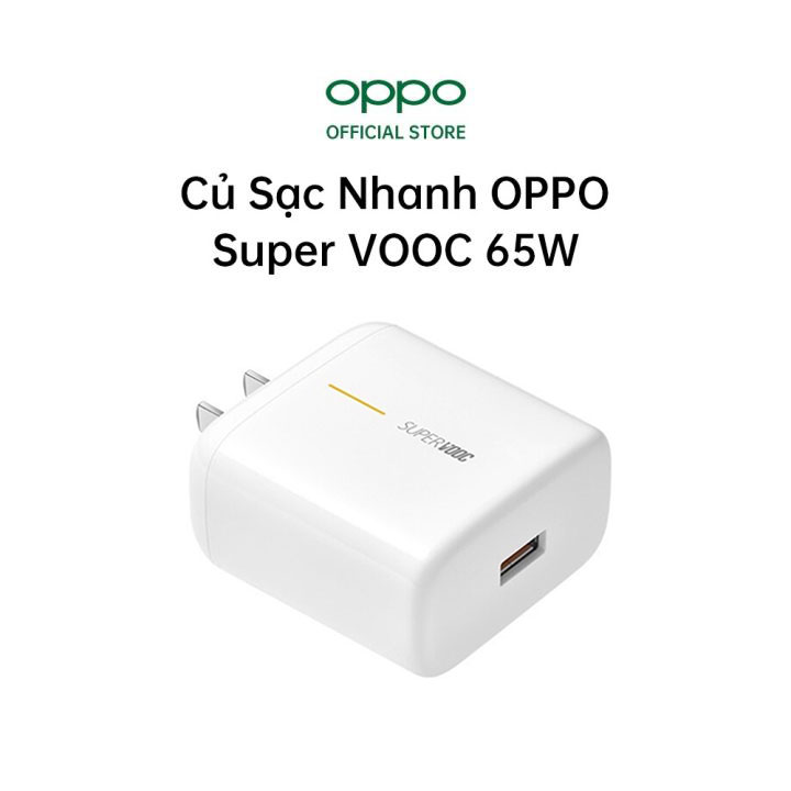 Sạc nhanh Oppo 65w SUPER VOOC Chính hãng kèm dây sạc Oppo Type C Bảo hành