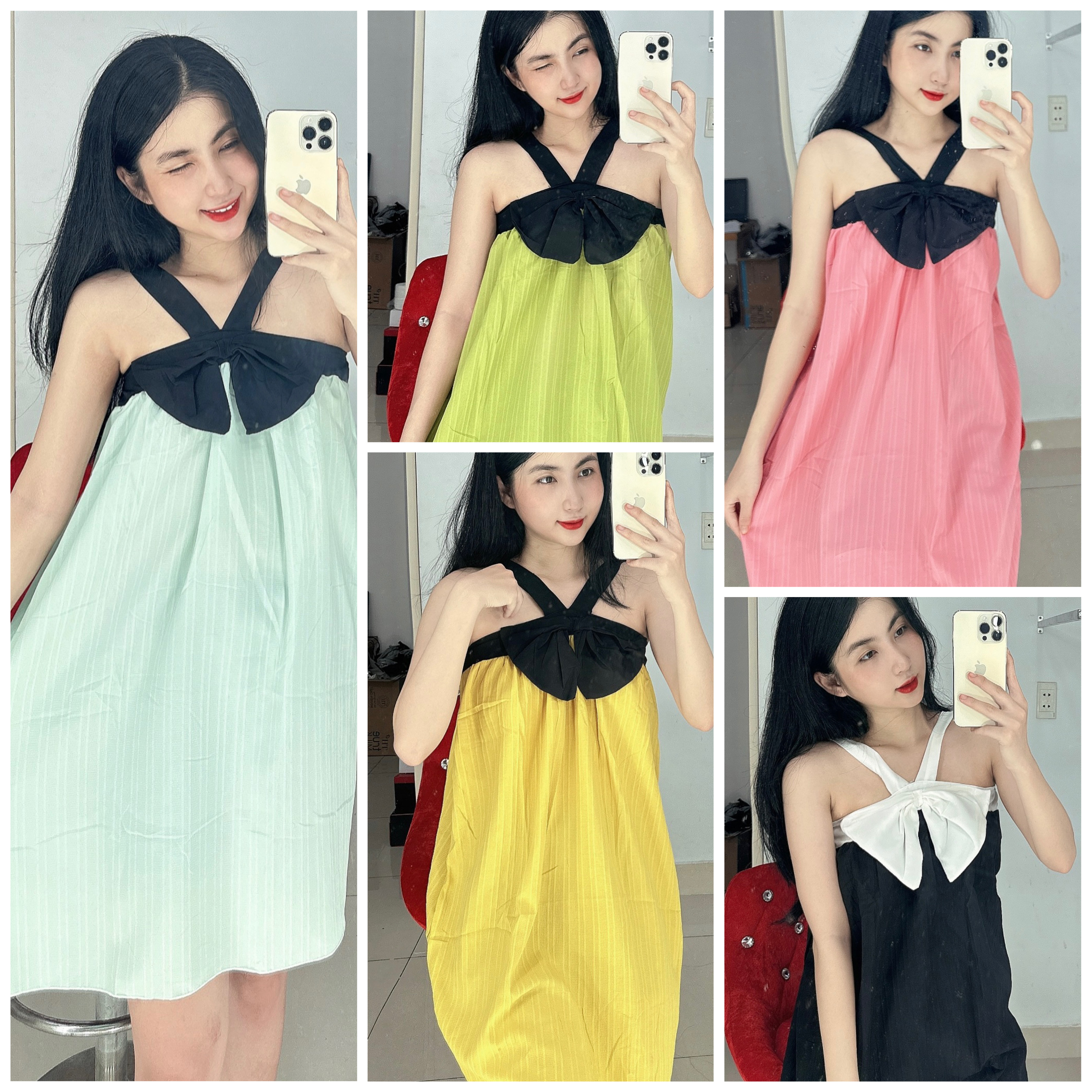 Đầm ngủ vải xốp nhật siêu xinh dưới 60kg