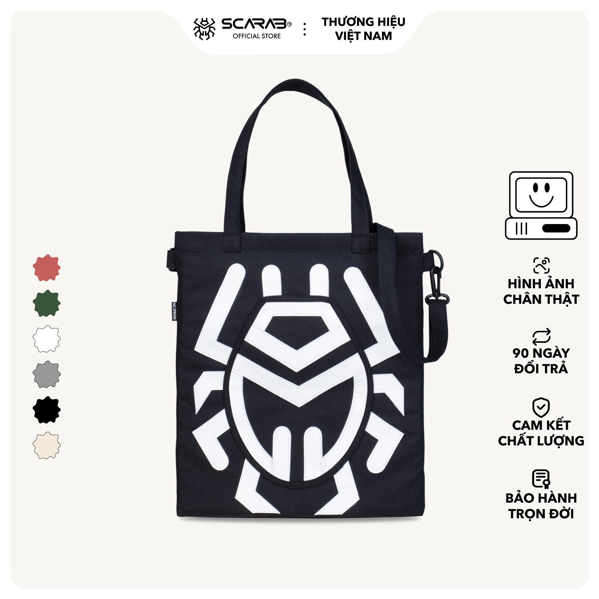 Túi tote, túi xách vải - scarab oite™ tote bag