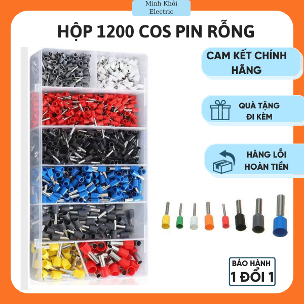 Hộp 1200 cái bộ đầu cos pin rỗng bọc nhựa,bộ đầu cos dây điện,1200c cos pin rỗng,cốt kim thông,kim dài đủ kích thước,cos kim rỗng.cos pin dài, cốt pin dài, cos kim dài,cốt kim dài,cốt kim thông,cốt pin rỗng,cosse pin rỗng, cosse