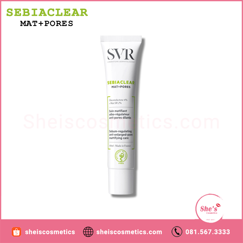 Kem dưỡng ẩm kiềm dầu và se khít lỗ chân lông SVR Sebiaclear Mat + Pores