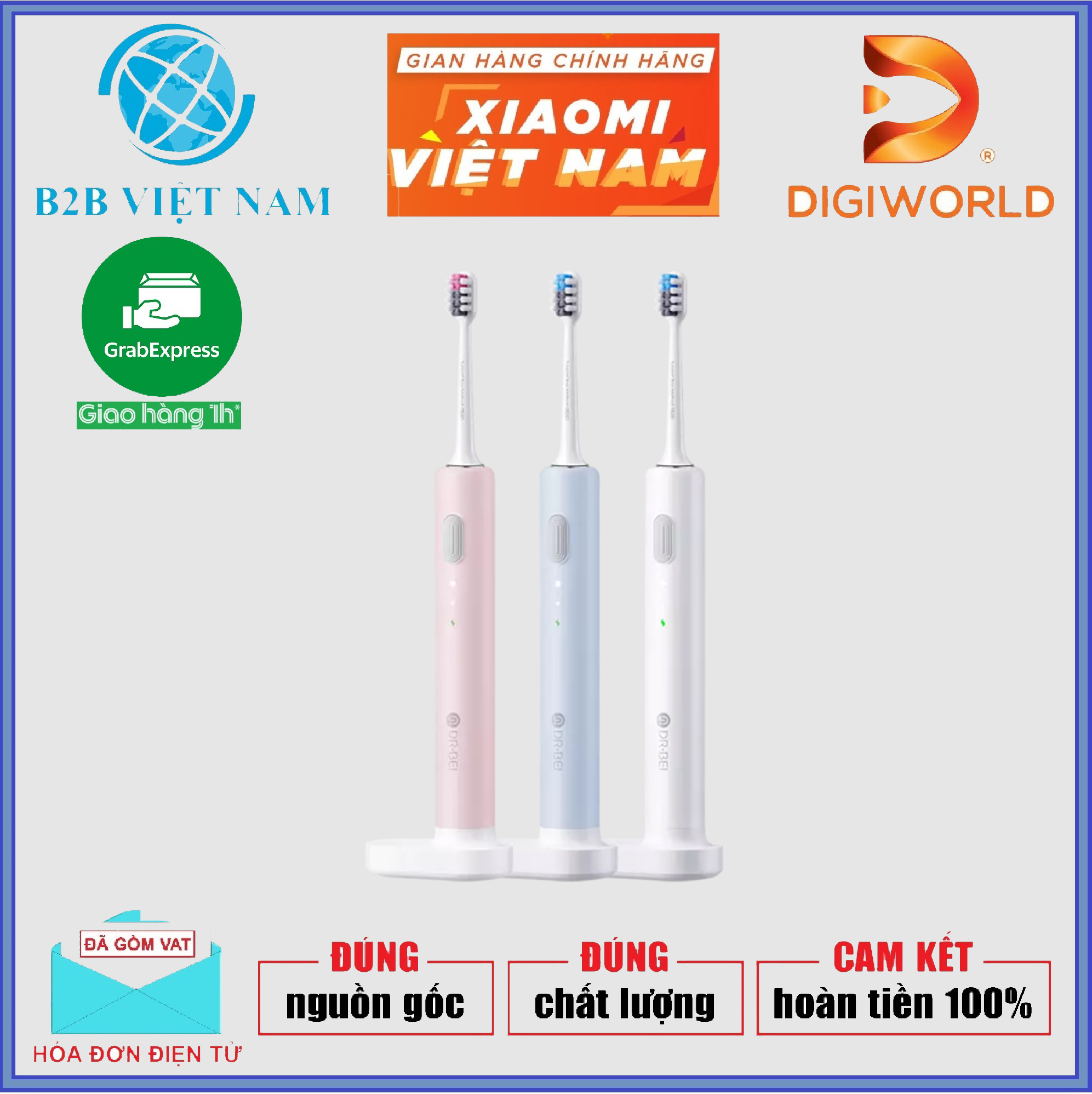 Bàn chải đánh răng điện Xiaomi Dr.Bei C1 - Hàng chính hãng Xiaomi
