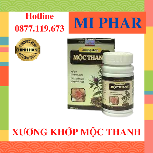 Xương khớp mộc thanh - hộp 60 viên giúp giảm đau xương khớp - chính hãng- miphả