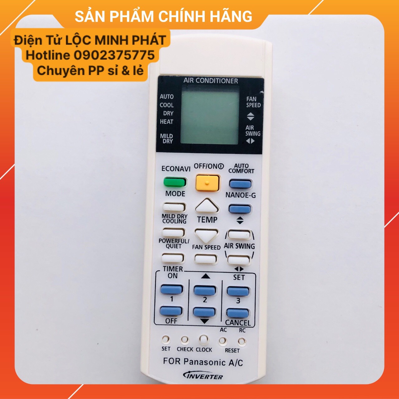 Remote điều khiển điều hoà máy lạnh inverter PANASONIC hàng chất lượng