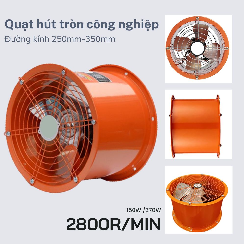 Quạt thông gió tròn công nghiệp 25cm, 35cm