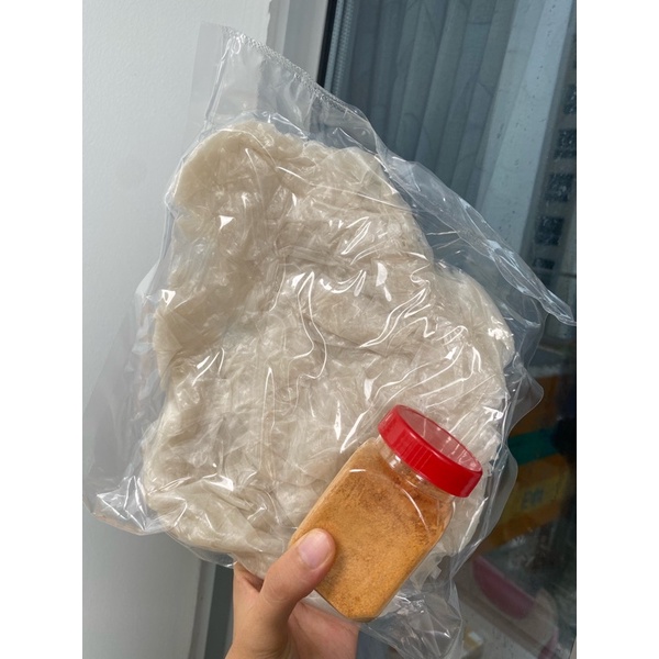 500gr bánh tráng phơi sương + 100gr muối nhuyễn