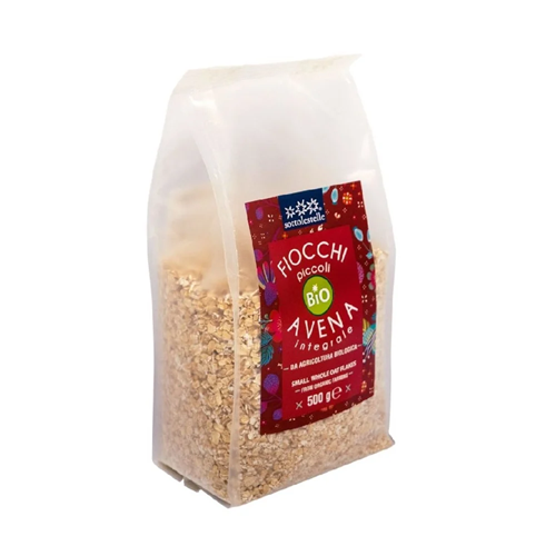 Yến mạch nguyên cám hữu cơ cán vụn Sottolestelle 500g