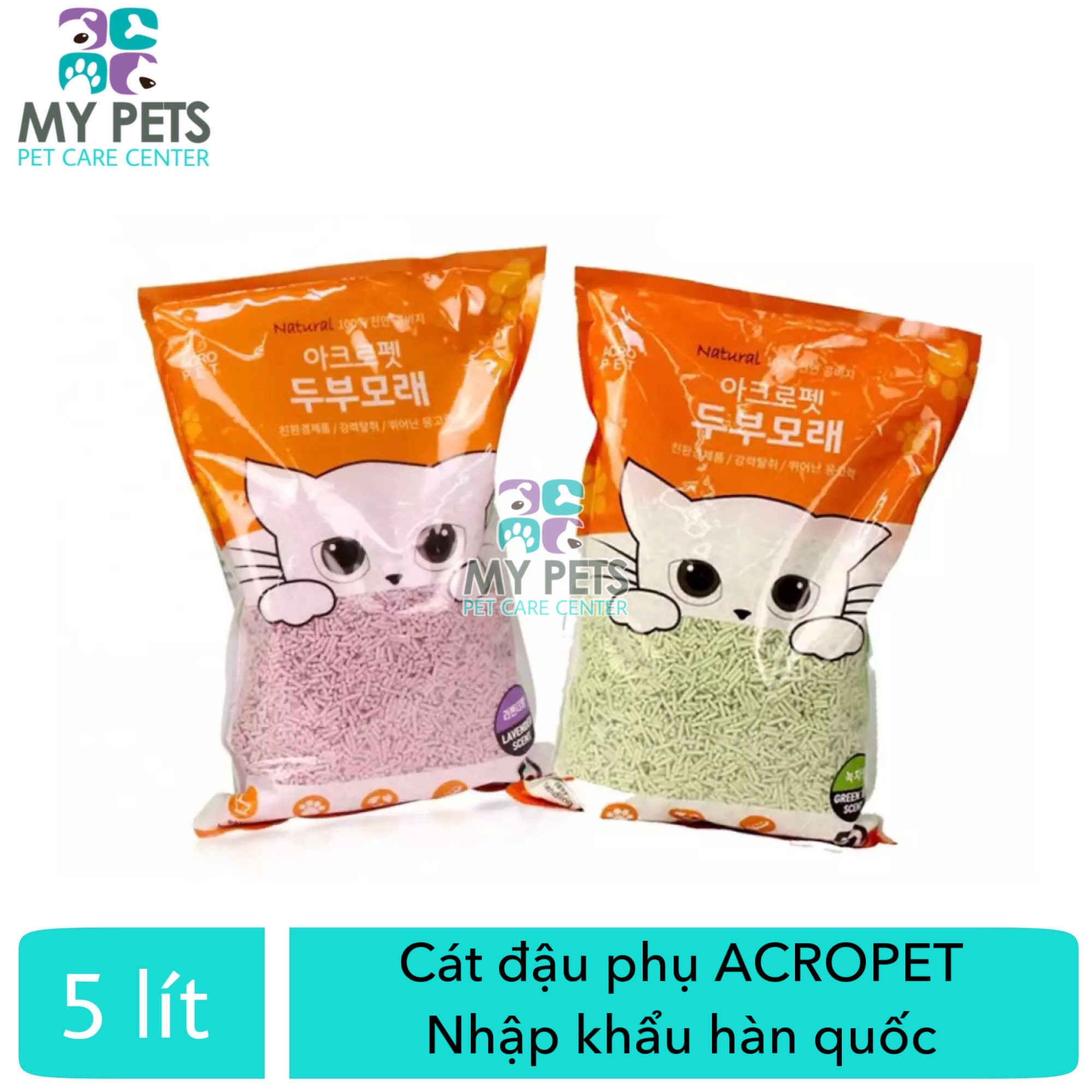 Cát vệ sinh - Cát đậu nành vệ sinh cho mèo Acropet - Túi 5 lít