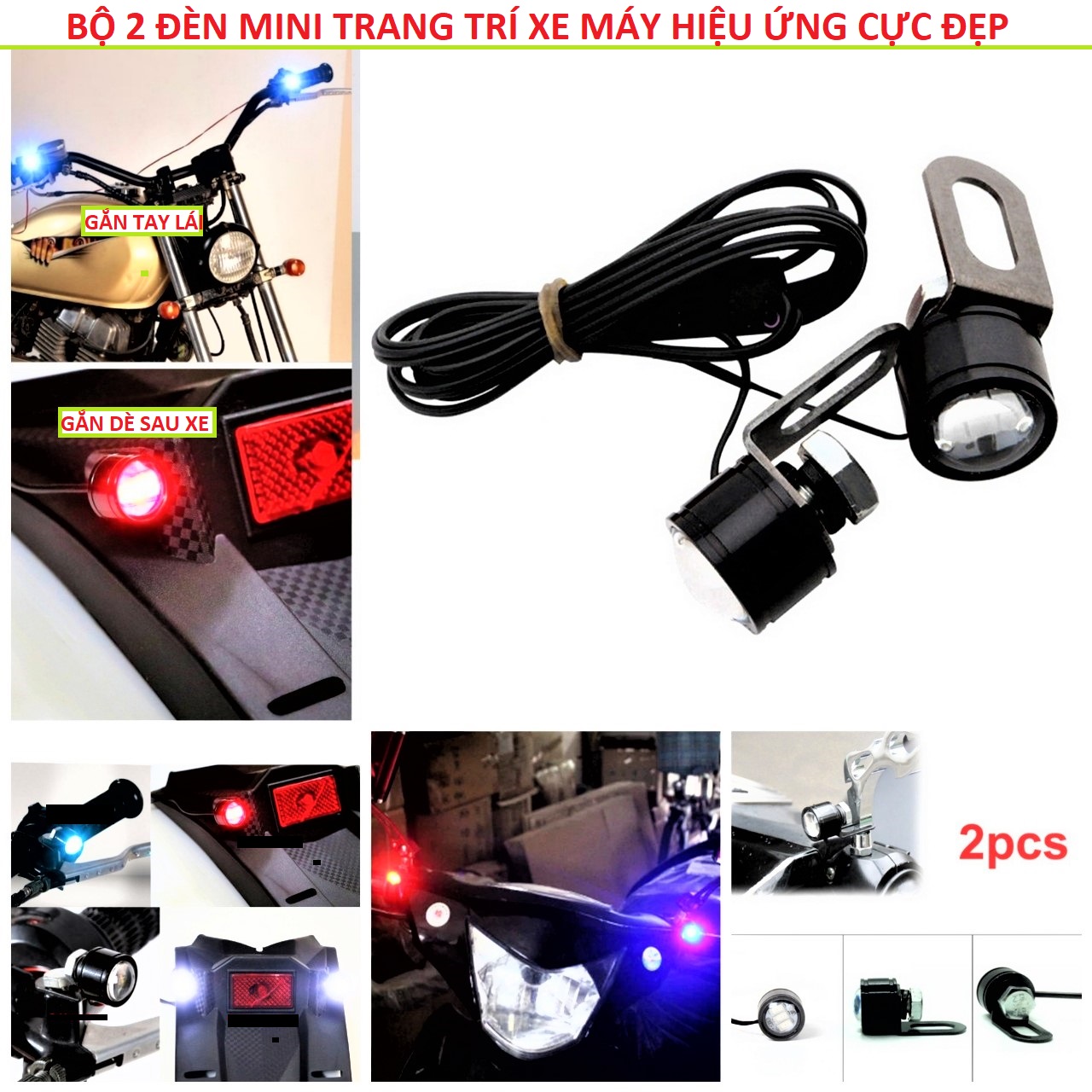 COMBO 2 ĐÈN TRANG TRÍ XE MÁY CHỚP NHÁY GẮN CHÂN GƯƠNG LOẠI TỐT CỰC ĐẸP, ĐÈN LED TRANG TRÍ XE MÁY , ĐÈN CHỚP NHÁY ĐỘ XE MÁY , ĐÈN LED XE MÁY , ĐỒ KIỂNG XE MÁY , PHỤ KIỆN ĐỘ XE MÁY