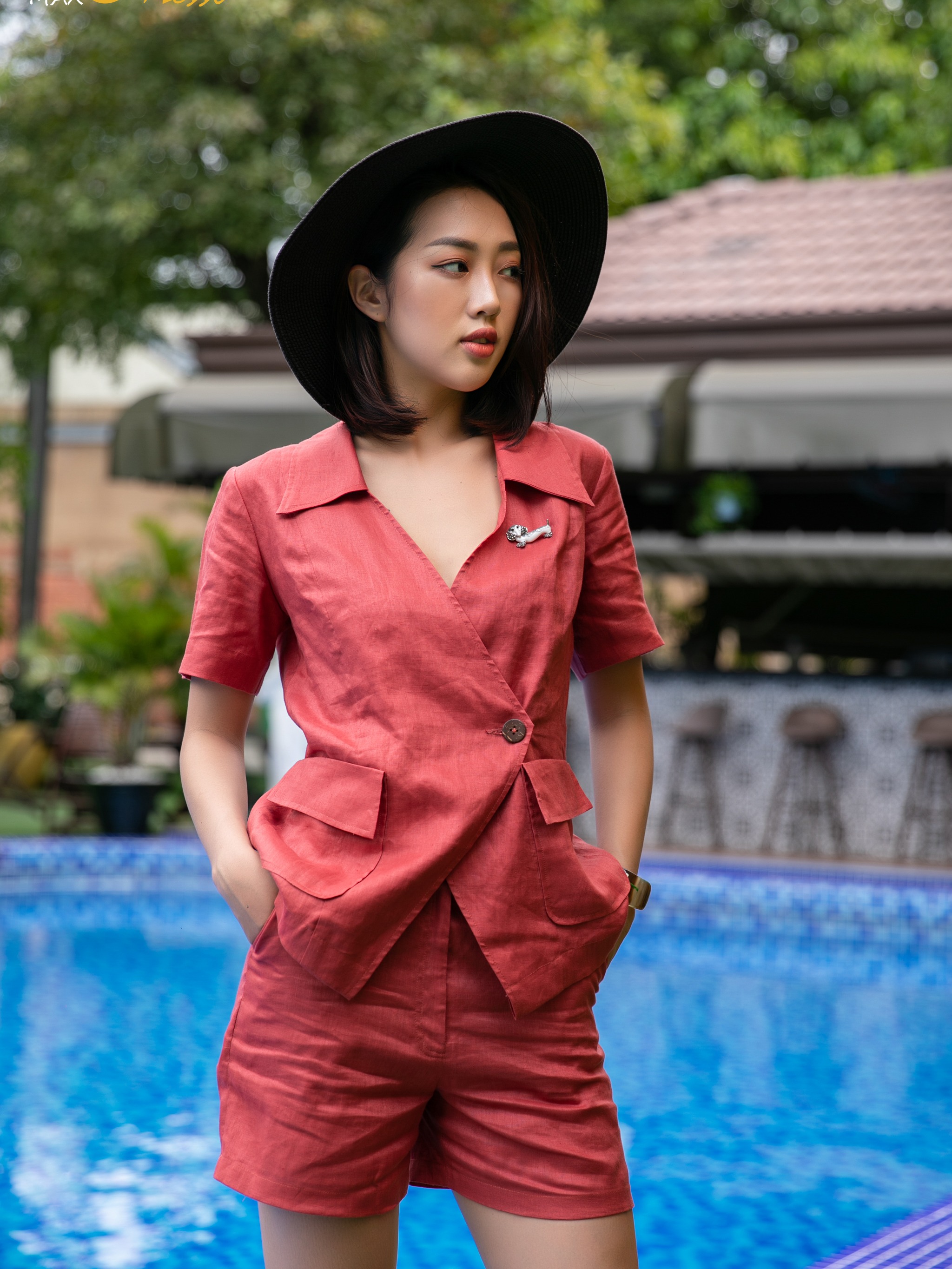 Quần short linen - florenco maxmessi