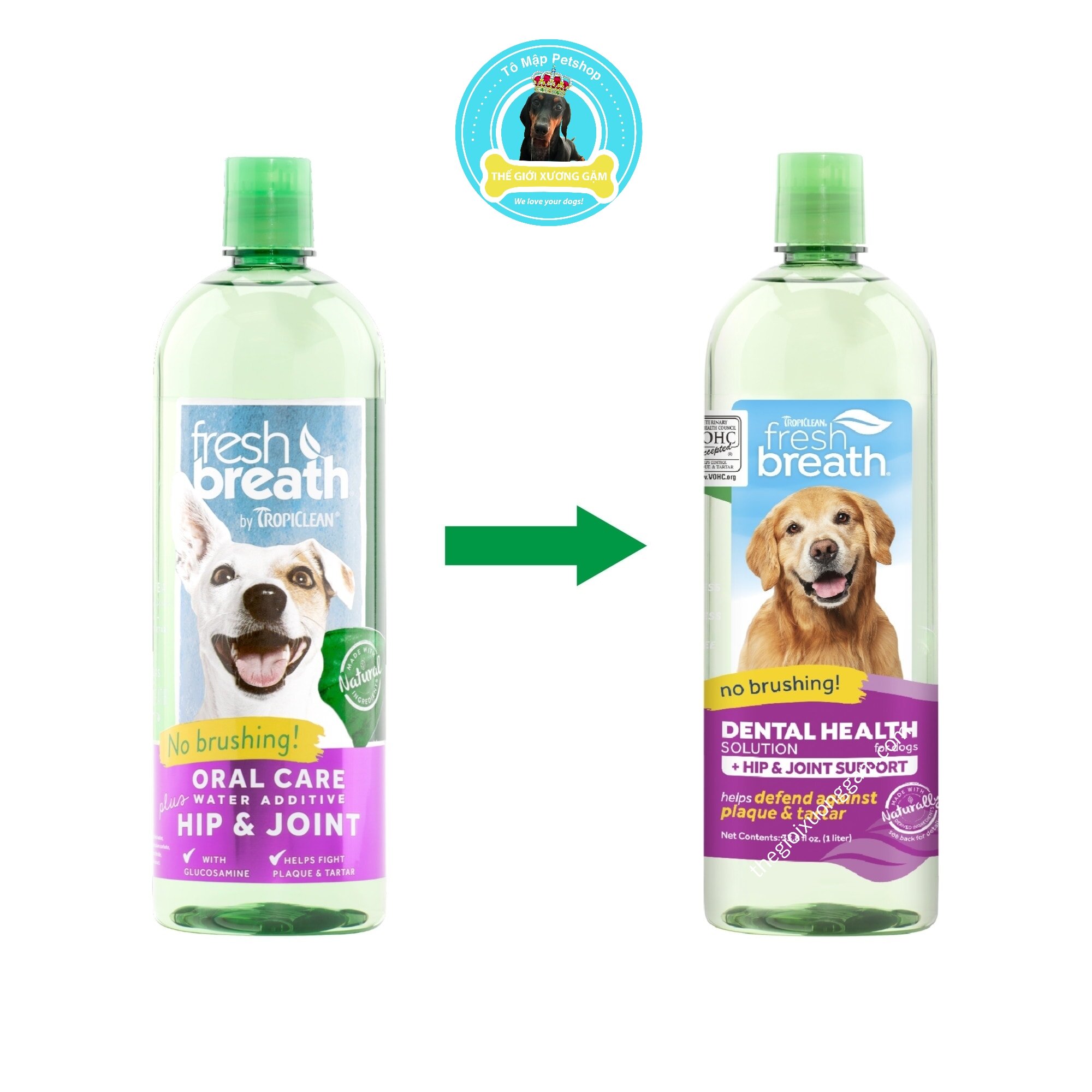 [HCM][CHÍNH HÃNG] TROPICLEAN- NƯỚC VỆ SINH RĂNG MIỆNG- HỖ TRỢ XƯƠNG KHỚP- KHÔNG MÙI 473ML