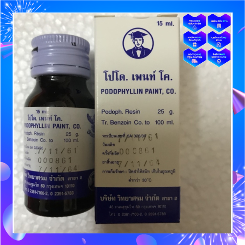 ✅ sản phẩm dung dịch podophyllin 25% 15ml