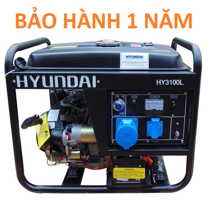 Máy phát điện 2.5kva-2.8kva chạy xăng hyundai hy3100l