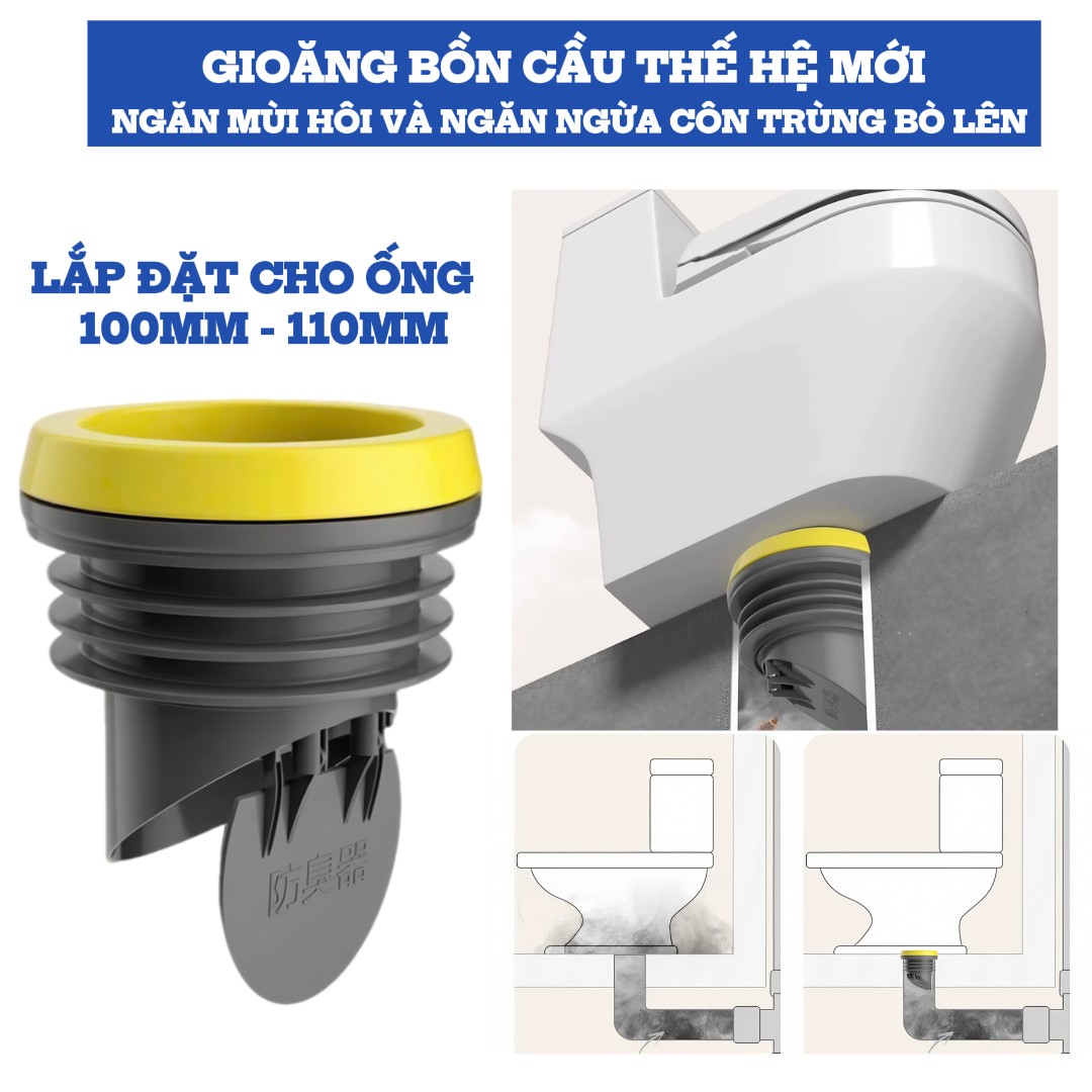 Gioăng Bồn Cầu Cao Cấp Ngăn Mùi Hôi Và Ngăn Côn Trùng Bò Lên ,Dụng Cụ Không Thể Thiếu Khi Lắp Đặt Bồn Cầu K168
