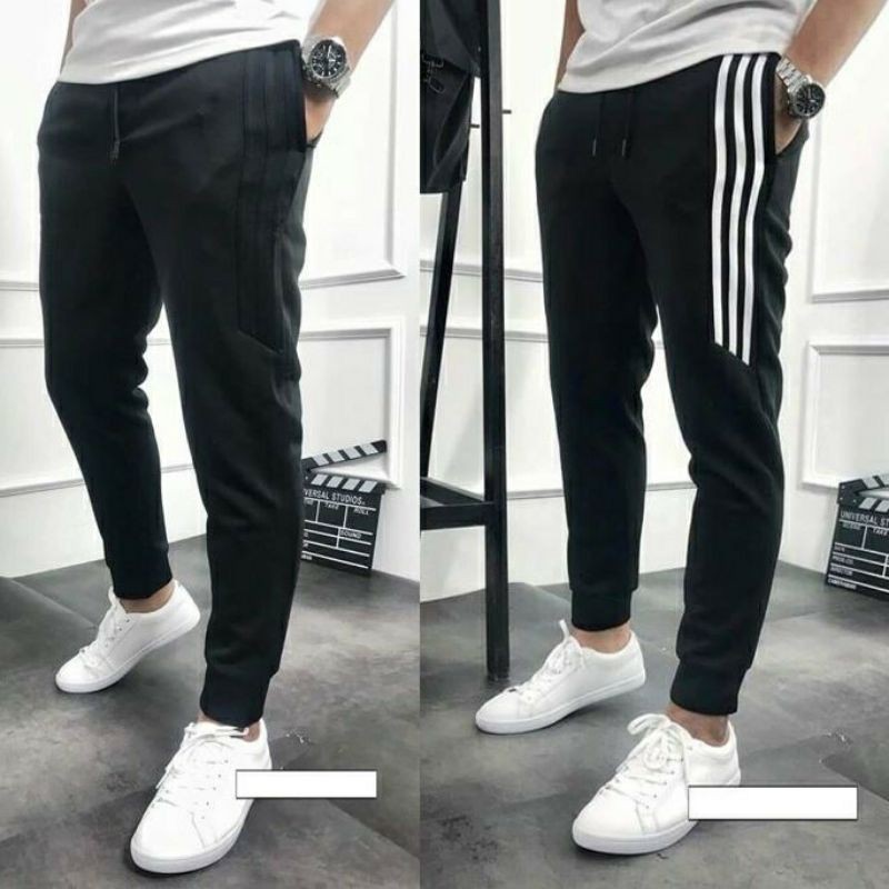 [Hoàn Tiền 15%] Quần jogger thể thao nam nữ Quần thun dài thể dục 3 sọc