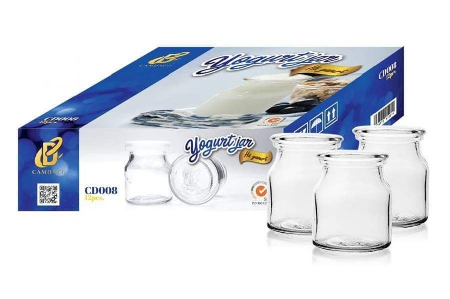 24 Hũ Lọ Thủy Tinh Làm Sữa Chua Nắp Nhựa. Dung tích: 100ML