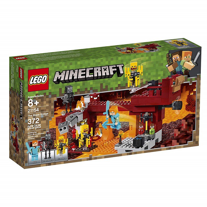 [HCM]LEGO MINECRAFT USA 21154 - Xây dựng cầu quỷ lửa BLAZE