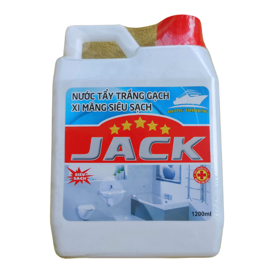 Nước tẩy gạch đa năng JACK siêu mạnh (chai 1200ml) Tẩy sạch tất cả vết bẩn trên sàn gạch men, gạch đỏ, gạch nung, nền xi măng