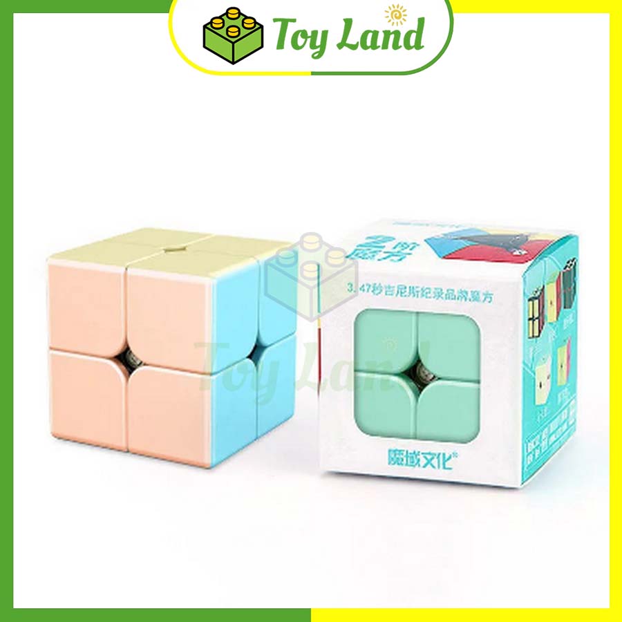 Rubik 2x2 Macaron Pastel MoYu MeiLong Rubic 2 Tầng 2x2x2 Stickerless Không